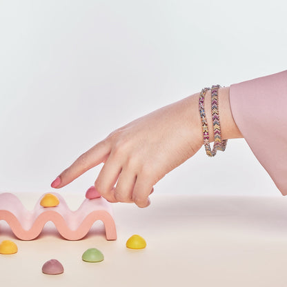 [GALE]Radiant Colorful Emerald Cut Party Bracelet