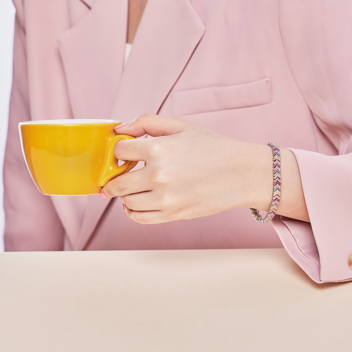 [GALE]Ornate Sparkling Round Cut Party Bracelet