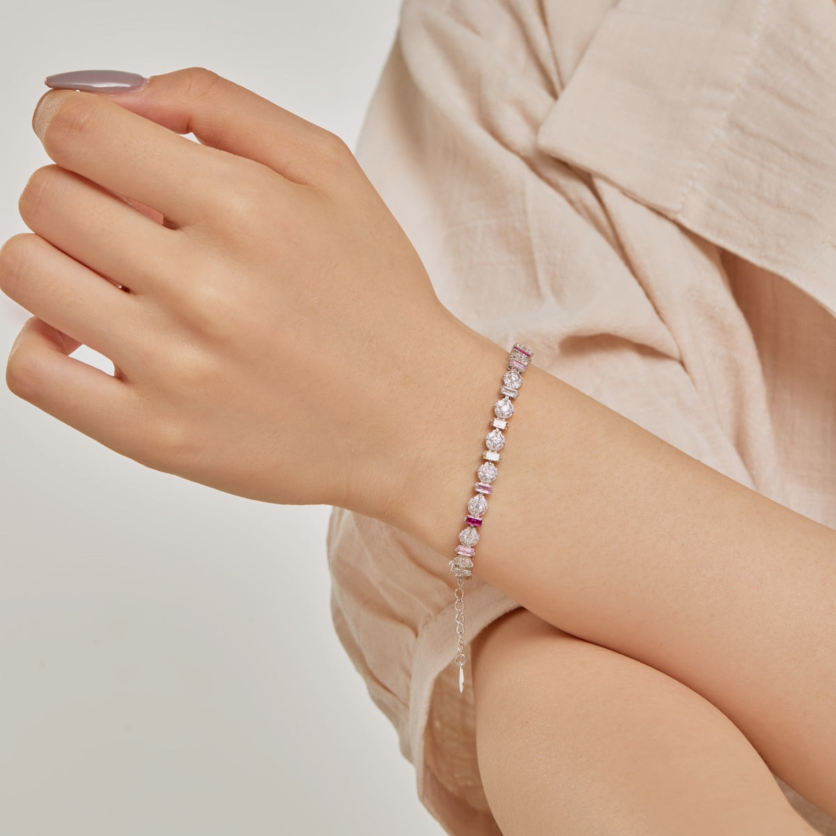 [GALE]Radiant Colorful Round Shape Daily Bracelet