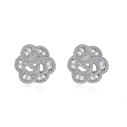 [GALE]Exquisite Flower Shape Daily Earrings