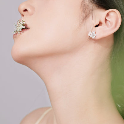 [GALE]Exquisite Maple Leaf Design Earrings