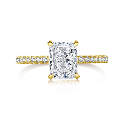[GALE]2.0 Carat Dazzling Sparkling Radiant Cut Party Ring