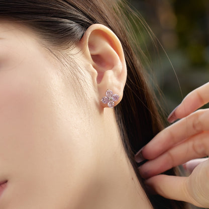 [GALE]Four-Leaf Clover Eight-Pointed Star Earrings