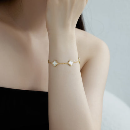 [GALE]Four-Leaf Clover Exquisite Bracelet