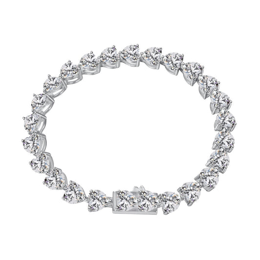 [GALE]0.75 Carat Elegant Romantic Heart Shape Lover Bracelet