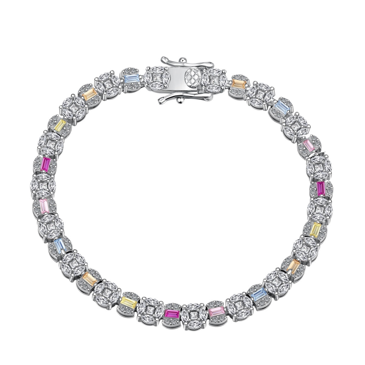 [GALE]Dazzling Radiant Multi Cut Daily Bracelet