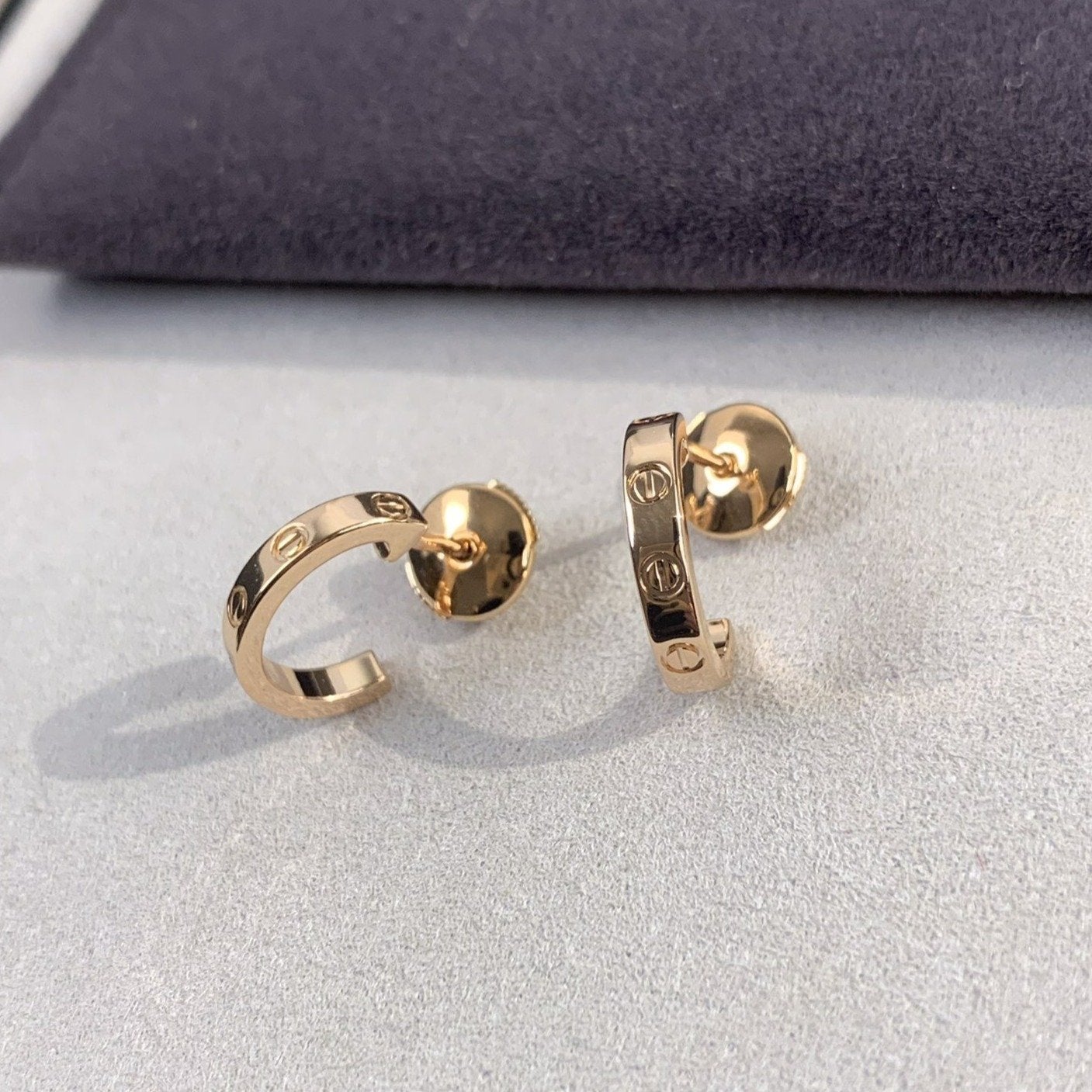 [GALE]LOVE EARRINGS 2.65MM PINK GOLD