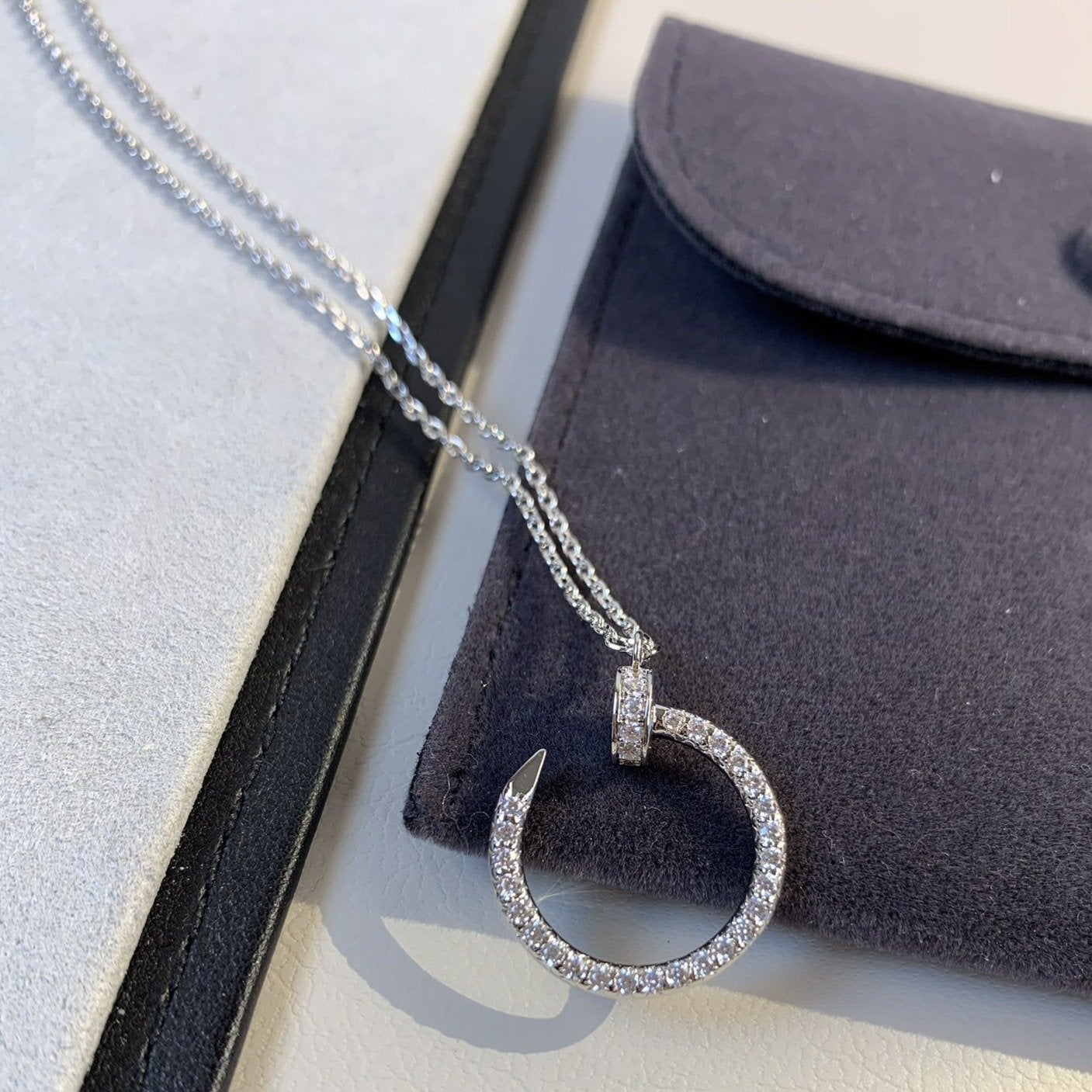 [GALE]JUSTE NECKLACE SILVER DIAMONDS