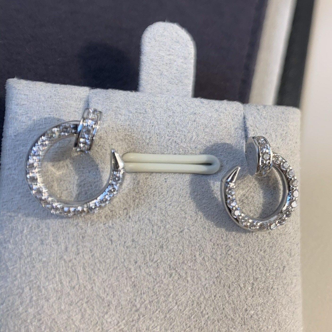 [GALE]JUSTE EARRINGS SILVER DIAMONDS