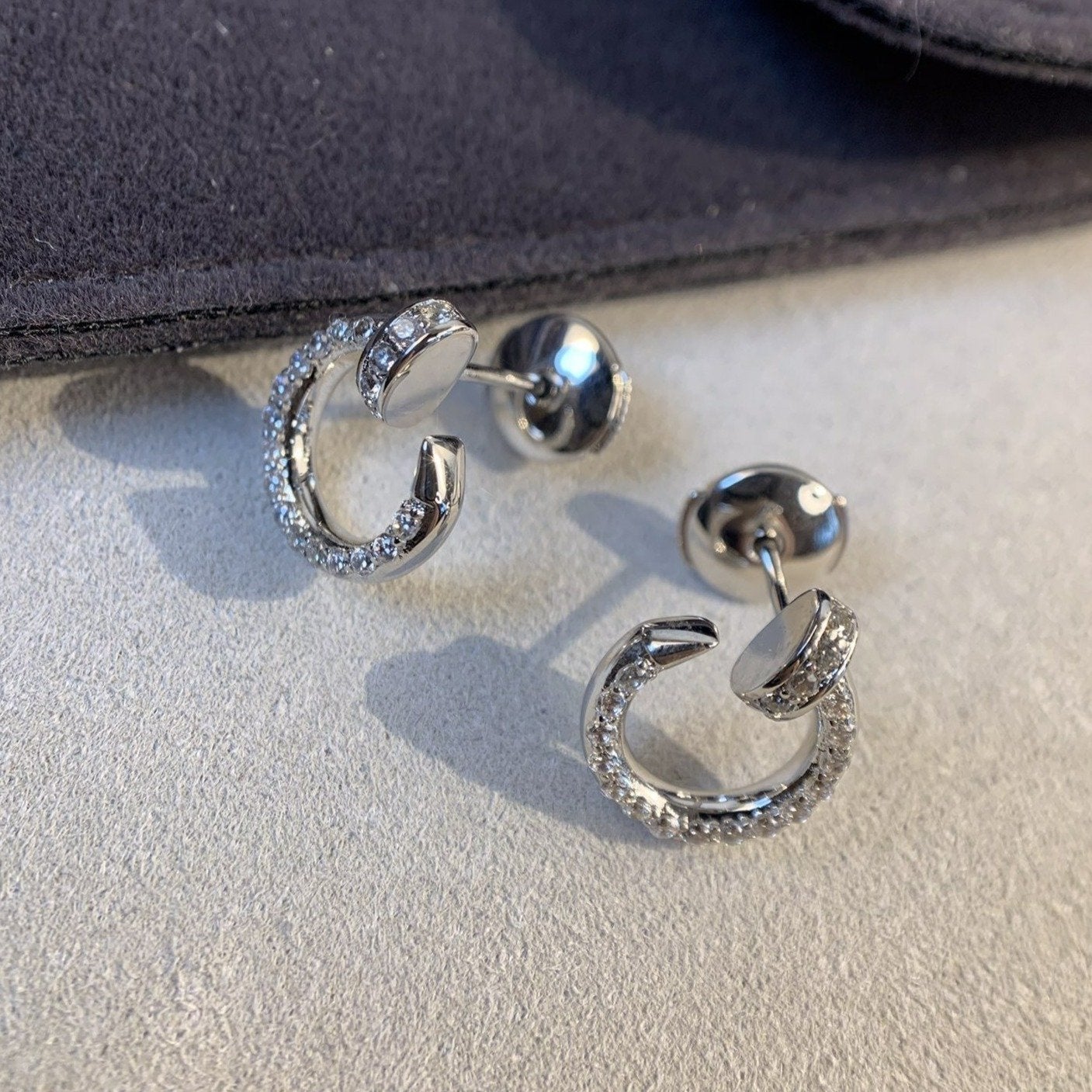 [GALE]JUSTE EARRINGS SILVER DIAMONDS