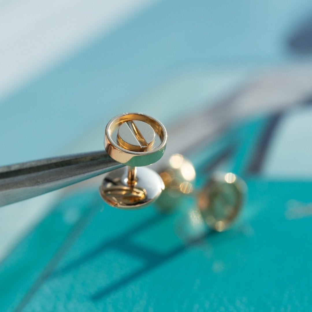 [GALE]LOVE EARRINGS PINK GOLD 10MM