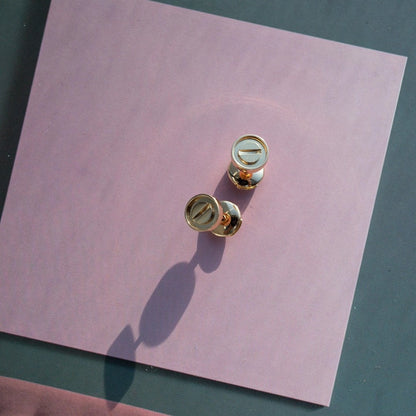 [GALE]LOVE EARRINGS PINK GOLD 10MM