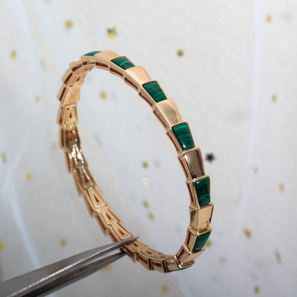 [GALE]SERPENTI BRACELET PINK GOLD MALACHITE