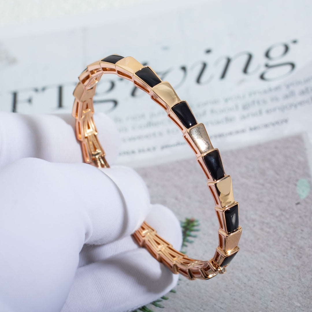 [GALE]SERPENTI BRACELET PINK GOLD ONYX