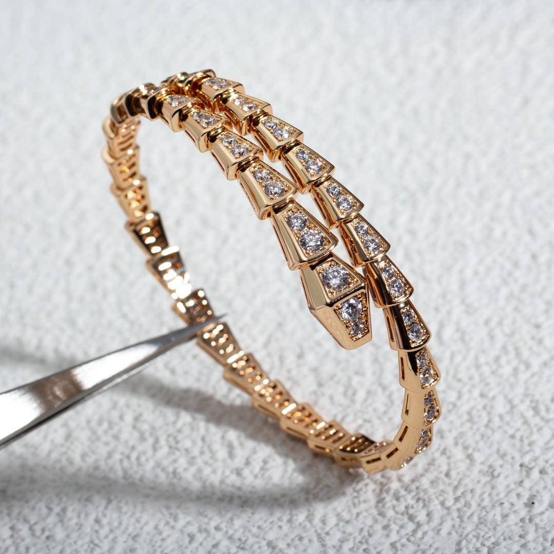 [GALE]SERPENTI BRACELET 6.8MM PINK GOLD DIAMOND