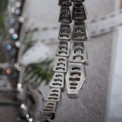 [GALE]SERPENTI BRACELET 6MM SILVER DIAMOND