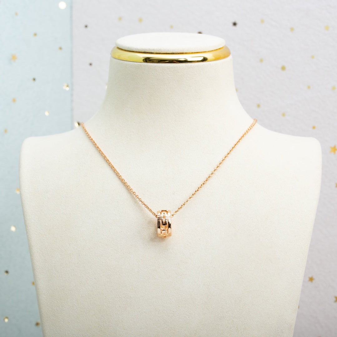 [GALE]PARENTESI NECKLACE PINK GOLD