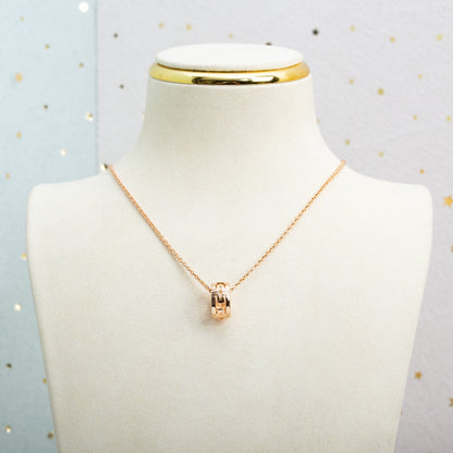 [GALE]PARENTESI NECKLACE PINK GOLD