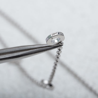 [GALE]PARENTESI NECKLACE SILVER DIAMOND