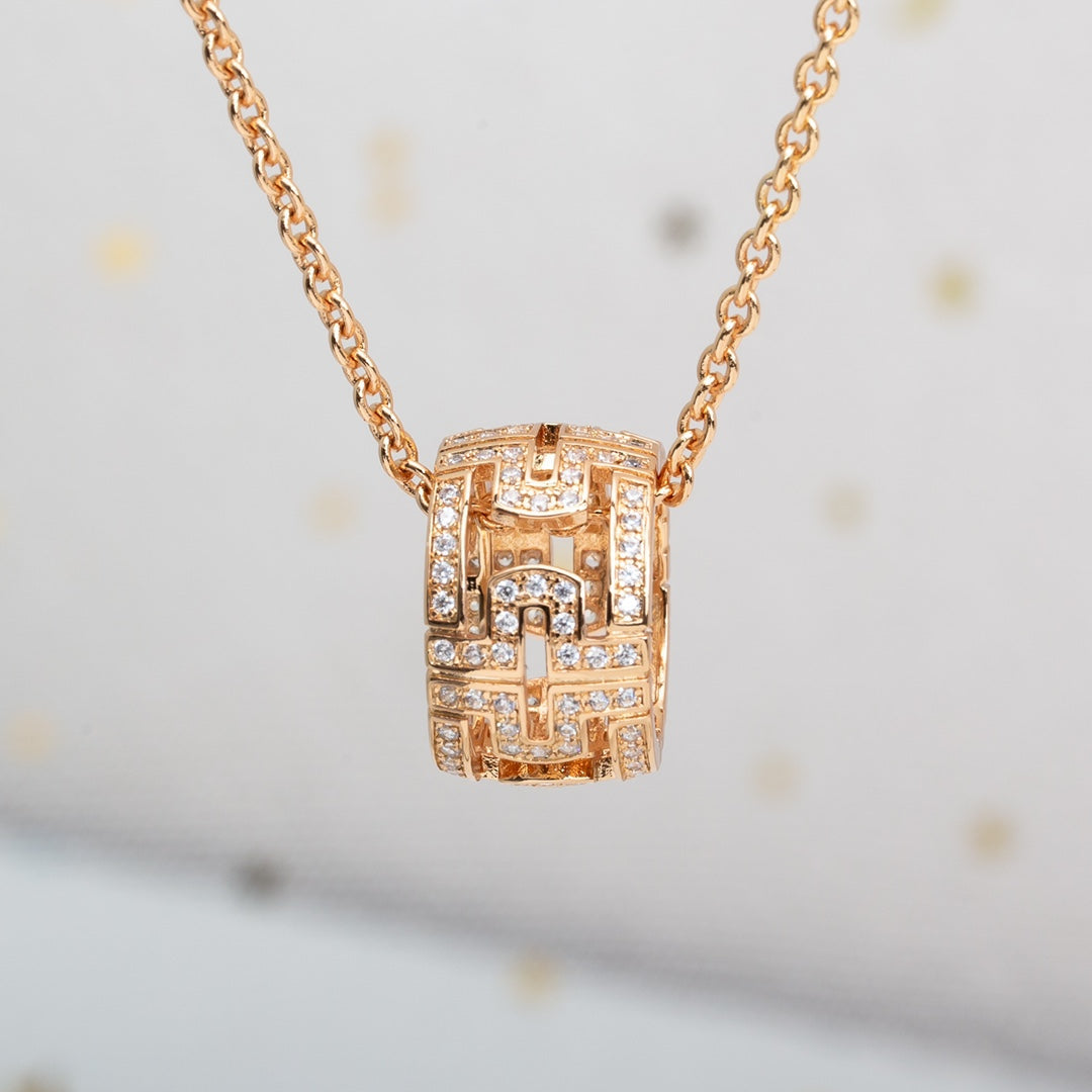 [GALE]PARENTESI NECKLACE PINK GOLD DIAMOND