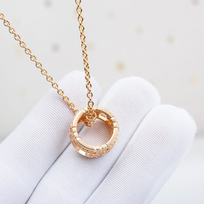 [GALE]PARENTESI NECKLACE PINK GOLD DIAMOND