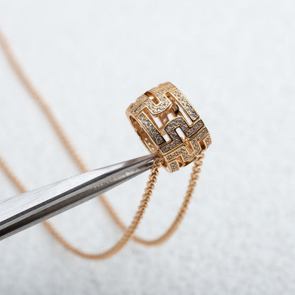 [GALE]PARENTESI NECKLACE PINK GOLD DIAMOND