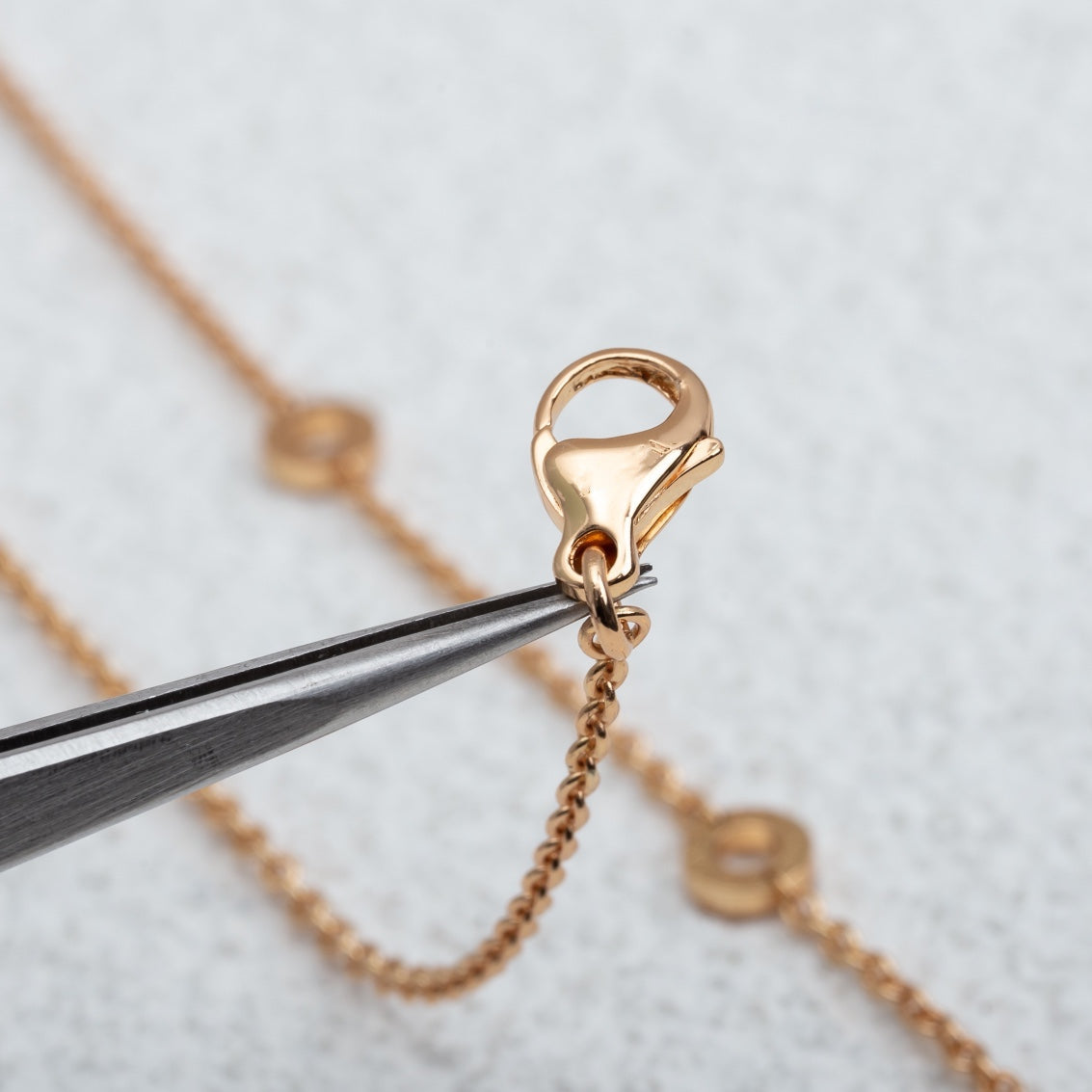 [GALE]PARENTESI NECKLACE PINK GOLD DIAMOND