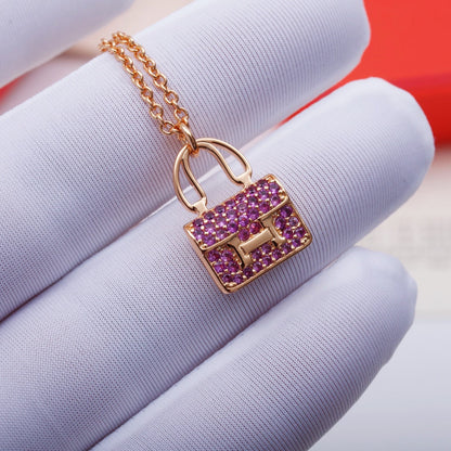 [GALE]CONSTANCE PEDANT PURPLE DIAMOND NECKLACE
