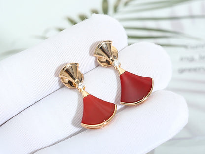 [GALE]DREAM Carnelian PINK GOLD EARRINGS