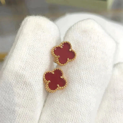 [GALE]CLOVER MINI 9.5MM CARNELIAN EARRINGS