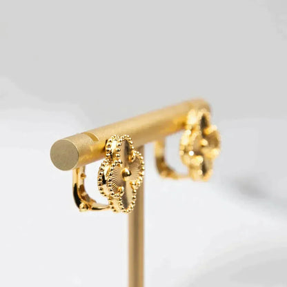 [GALE]CLOVER MEDIUM 1 MOTIFS LASER EARRINGS