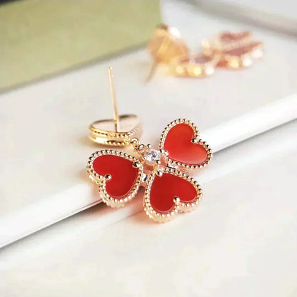[GALE]SWEET CLOVER CARNELIAN EARRINGS