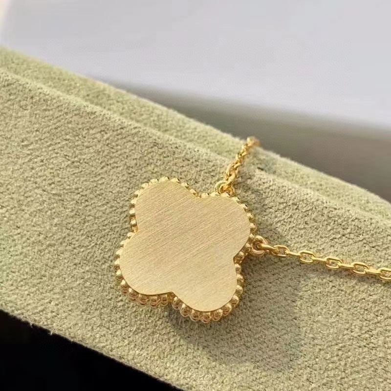 [GALE]CLOVER 15MM DIAMOND TURQUOISE NECKLACE