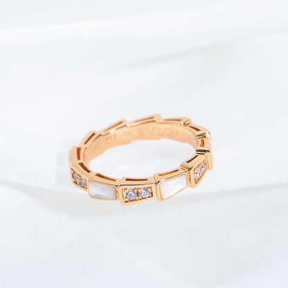 [GALE]SERPENTI RING PINK GOLD DIAMOND MOP 3MM