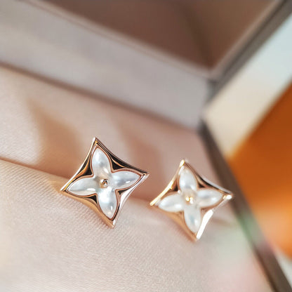 [GALE]STAR MOP PINK GOLD EARRINGS