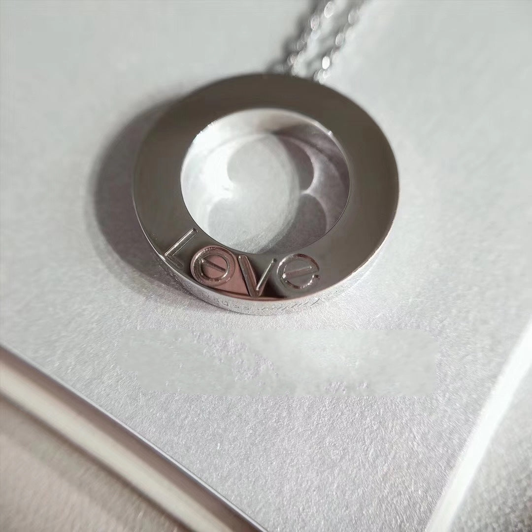 [GALE]LOVE NECKLACE ADJUSTABLE SILVER