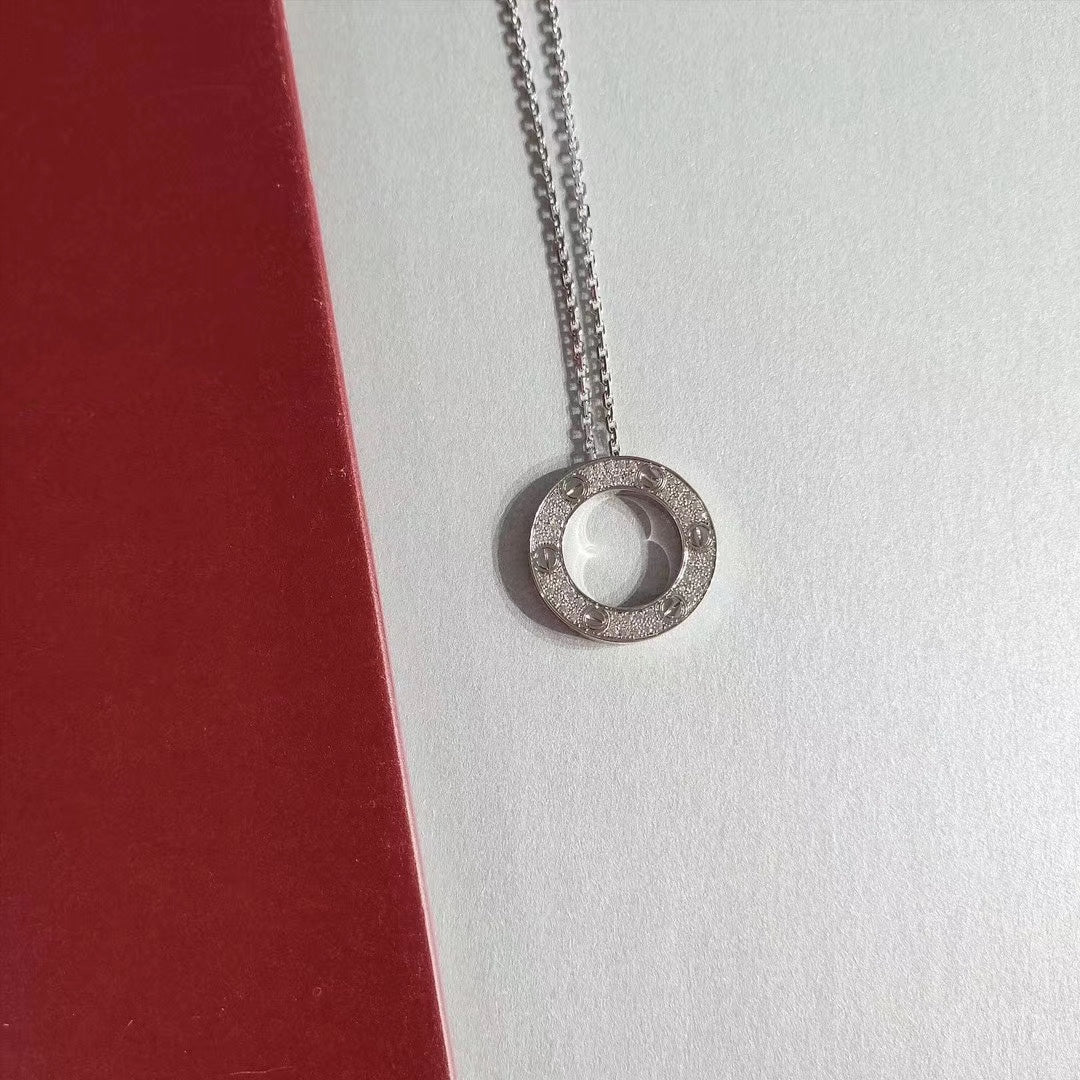 [GALE]LOVE NECKLACE ADJUSTABLE SILVER