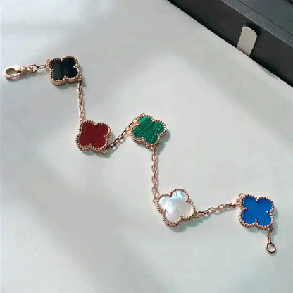 [GALE]CLOVER 5 MOTIFS MULTICOLOR BRACELET