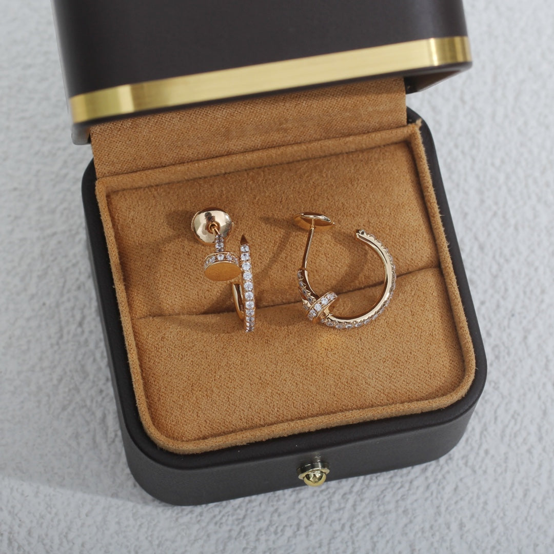 [GALE]JUSTE EARRINGS 12.75MM PINK GOLD DIAMOND