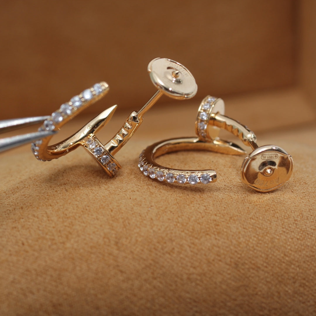 [GALE]JUSTE EARRINGS 12.75MM PINK GOLD DIAMOND