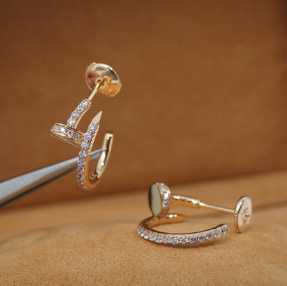 [GALE]JUSTE EARRINGS 12.75MM PINK GOLD DIAMOND