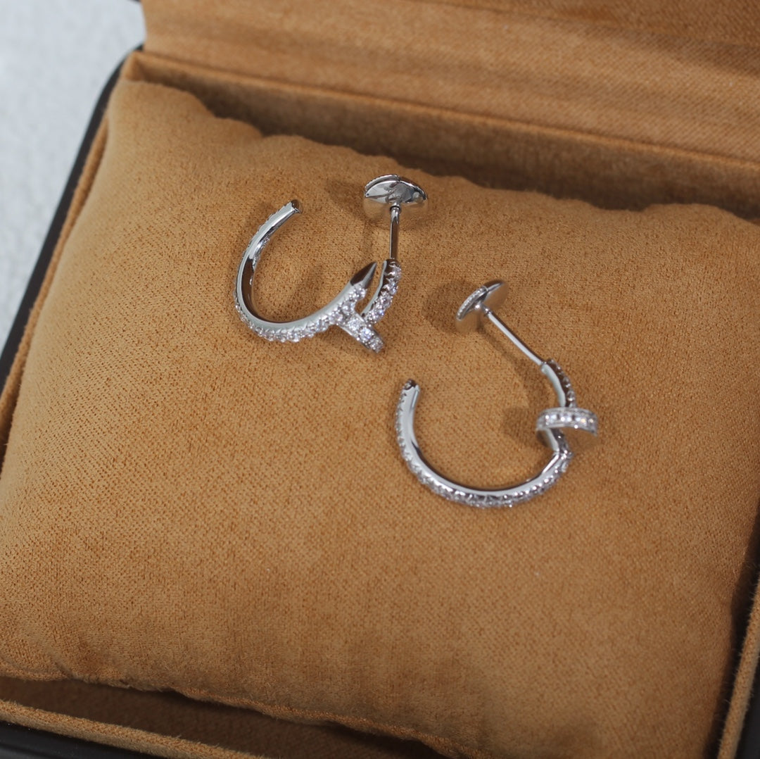 [GALE]JUSTE EARRINGS 12.75MM SILVER DIAMOND