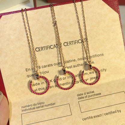 [GALE]JUSTE NECKLACE GOLD RED DIAMONDS