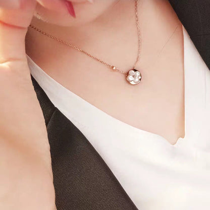 [GALE]SUN MOP GOLD 1 DIAMOND NECKLACE