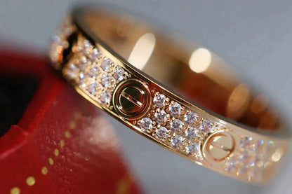 [GALE]LOVE RING 3.6MM DIAMOND PAVED