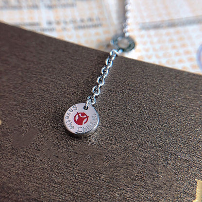 [GALE]ZERO 1 BLACK CERAMIC SILVER NECKLACE