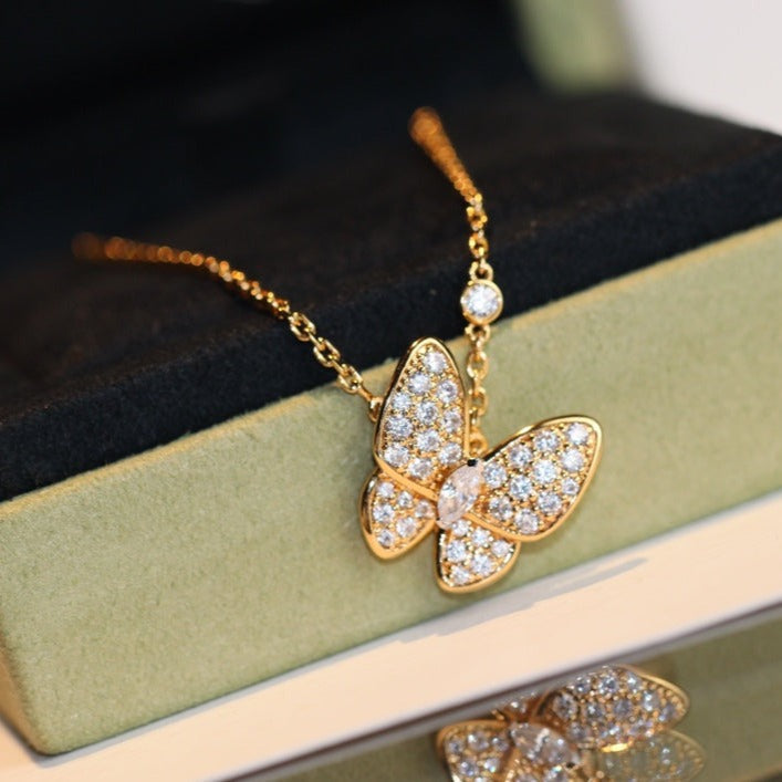 [GALE]BUTTERFLY DIAMOND NECKLACE