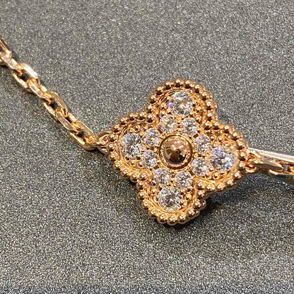 [GALE]CLOVER 5 MOTIFS  FULL DIAMOND BRACELET