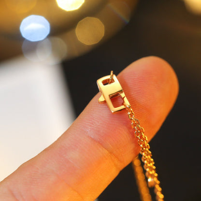 [GALE]STAR AND SUN DIAMOND PINK GOLD NECKLACE