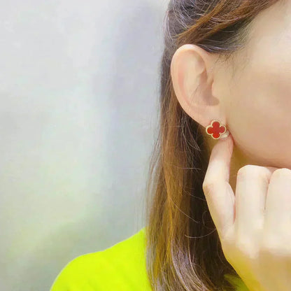 [GALE]CLOVER MEDIUM 1 MOTIFS CARNELIAN  EARRINGS
